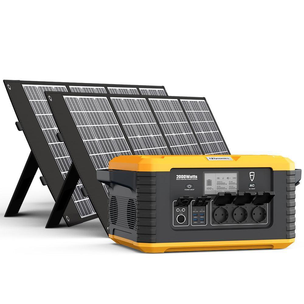 FJD 2000W Solar Generator - 2000W Power Station & 200W Solar Panel - FJDynamics