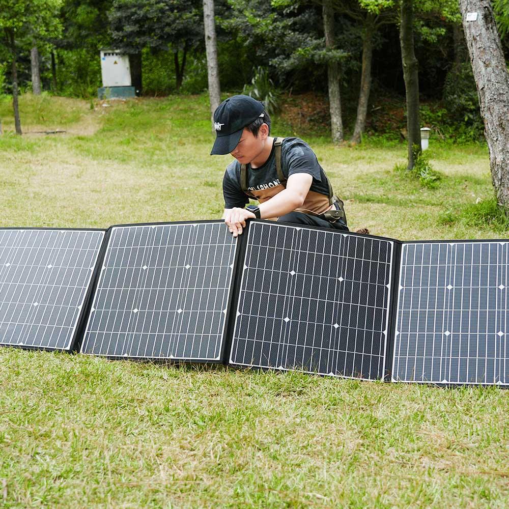 200W Portable Interest Free Solar Panels With Thin Film And Flexible Design  Magic Black Folding Monocrystalline Panel For Photovoltaic Applications CE  Certified From Cnpisen, $145.73