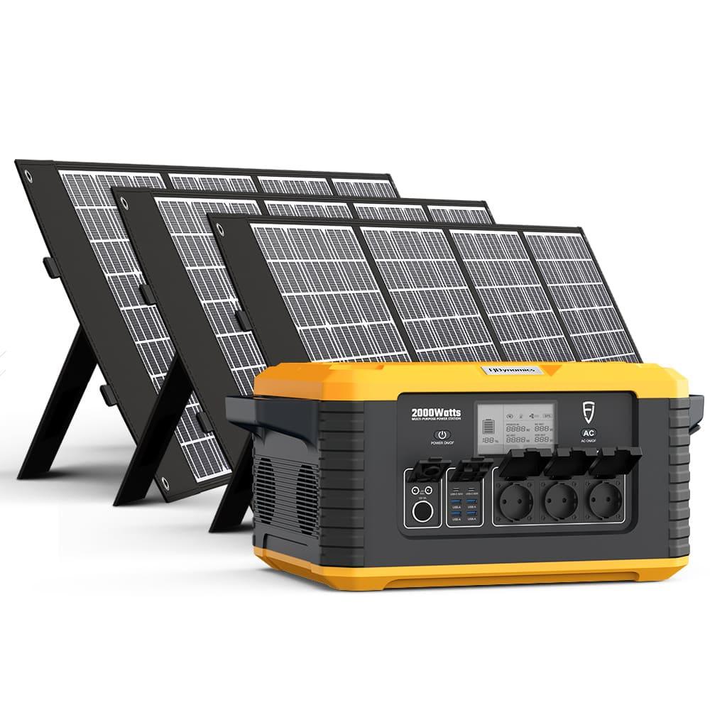FJD 2000W Solar Generator - 2000W Power Station & 200W Solar Panel - FJDynamics