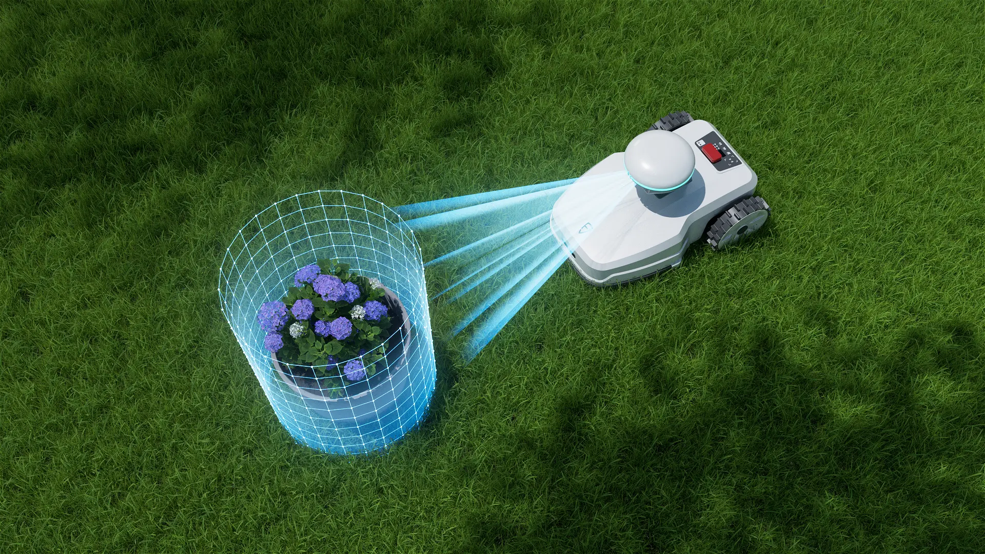FR4000 robotic lawn mower with safety sensors and maintenance features